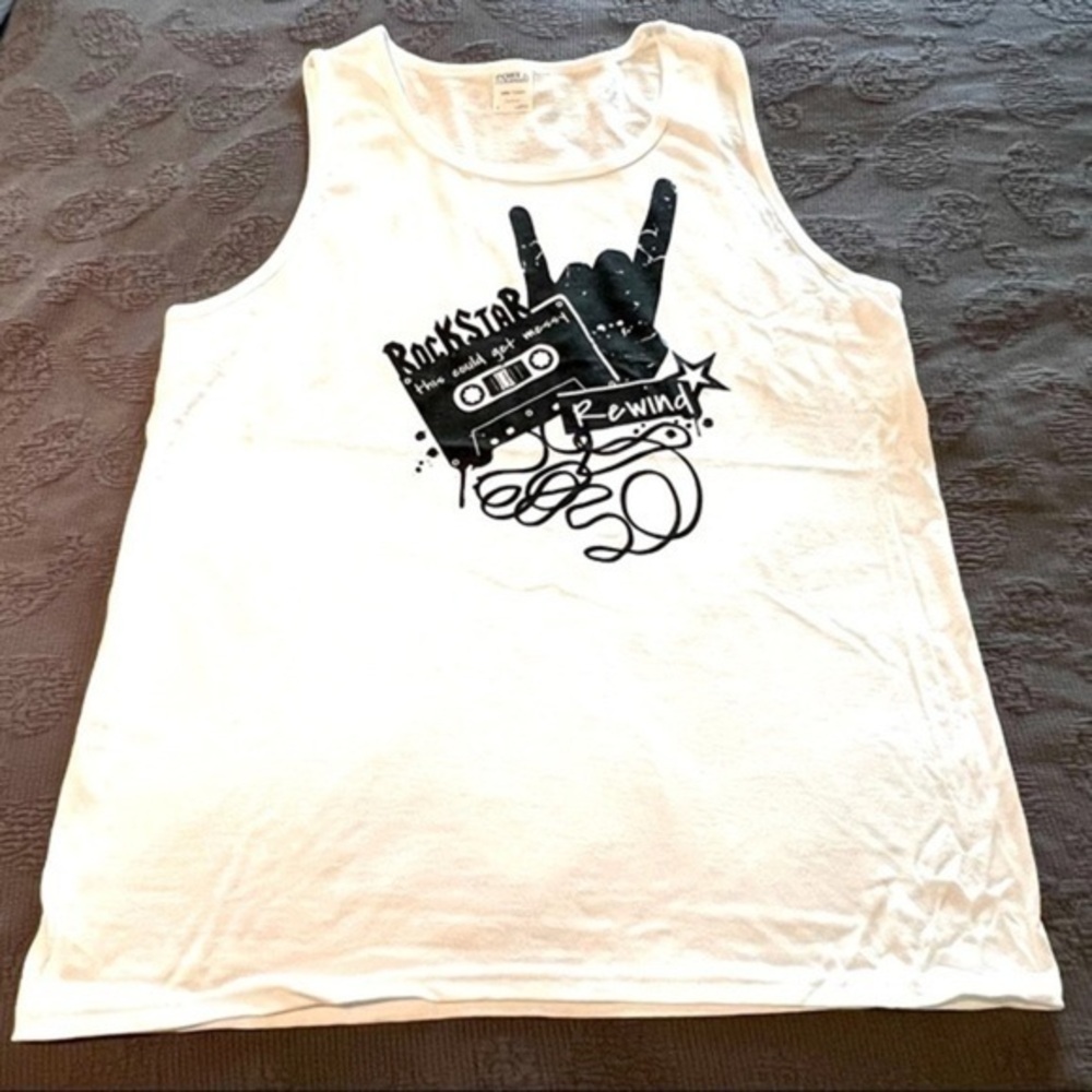 50TH Birthday Rock Star Rewind Tank Tops